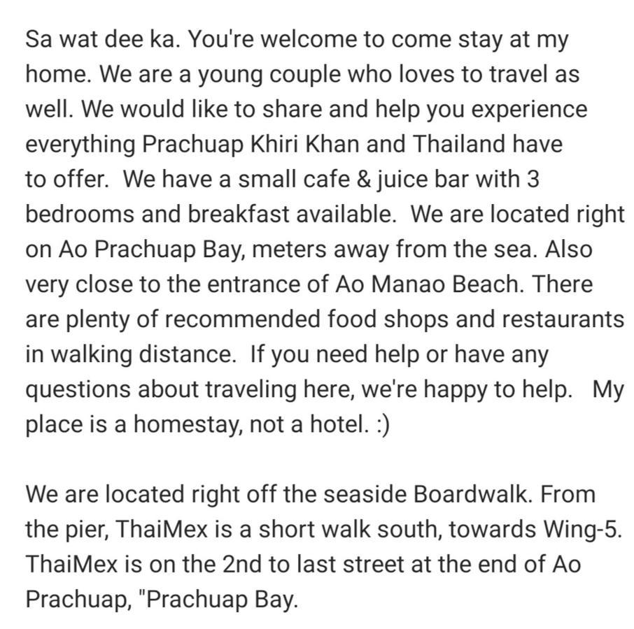 Thaimex Cafe & Homestay Backpackers- Adults Only Prachuap Khiri Khan Buitenkant foto